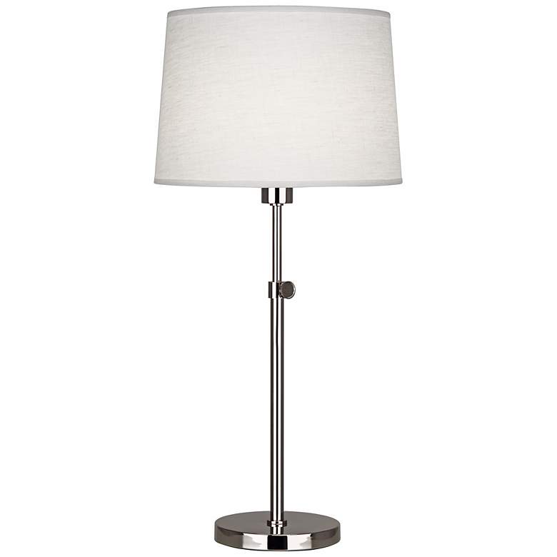 Image 1 Robert Abbey Koleman Adjustable Nickel Club Table Lamp