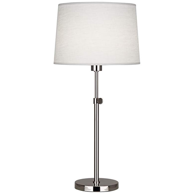 Image 1 Robert Abbey Koleman Adjustable Nickel Club Table Lamp