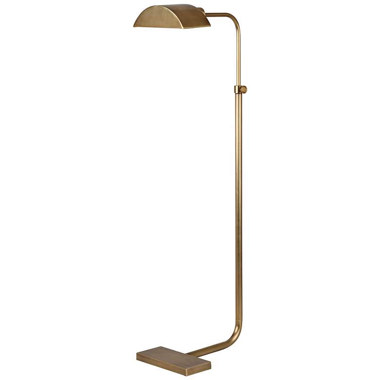 Image 1 Robert Abbey Koleman Aged Natural Brass Floor Lamp