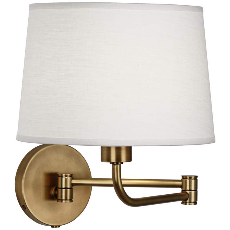 Image 2 Robert Abbey Koleman Brass Plug-In Swing Arm Wall Lamp