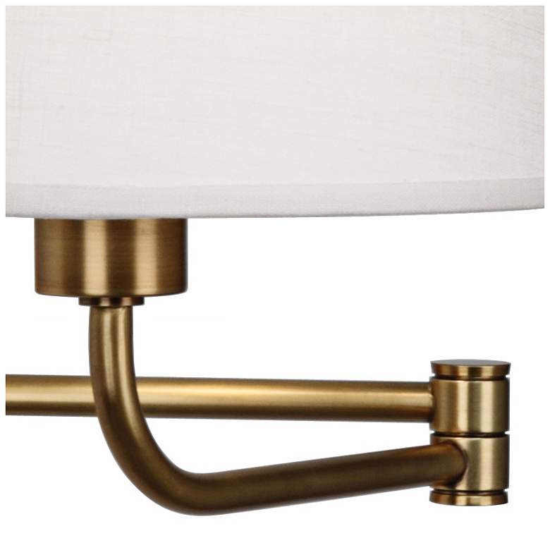 Image 3 Robert Abbey Koleman Brass Plug-In Swing Arm Wall Lamp more views