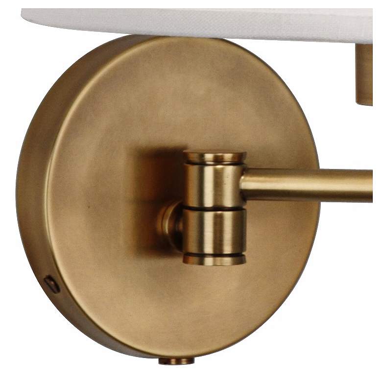 Image 4 Robert Abbey Koleman Brass Plug-In Swing Arm Wall Lamp more views