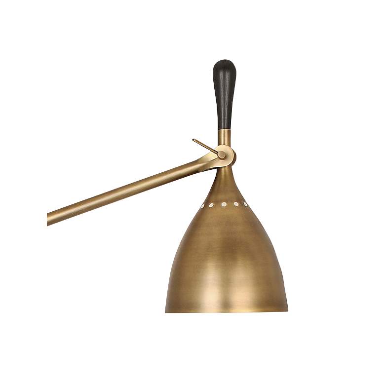 Image 2 Robert Abbey Ledger Adjustable Height Boom Arm Warm Brass Metal Floor Lamp more views