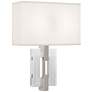 Robert Abbey Lincoln Wall Sconce Nickel &#38; crystal white shade