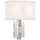 Robert Abbey Lincoln Wall Sconce Nickel & crystal white shade