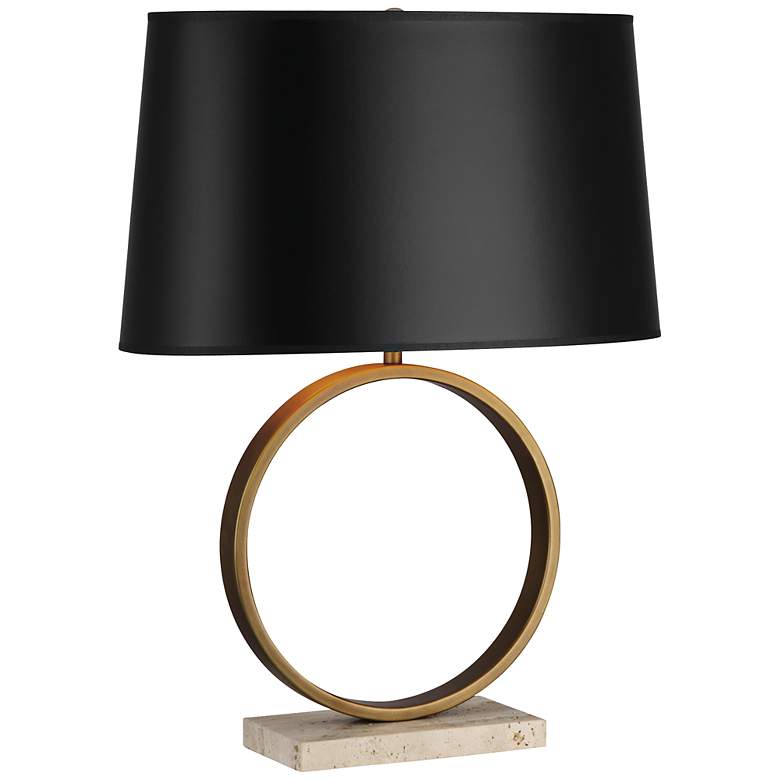 Image 2 Robert Abbey Logan Aged Brass And Black Table Lamp
