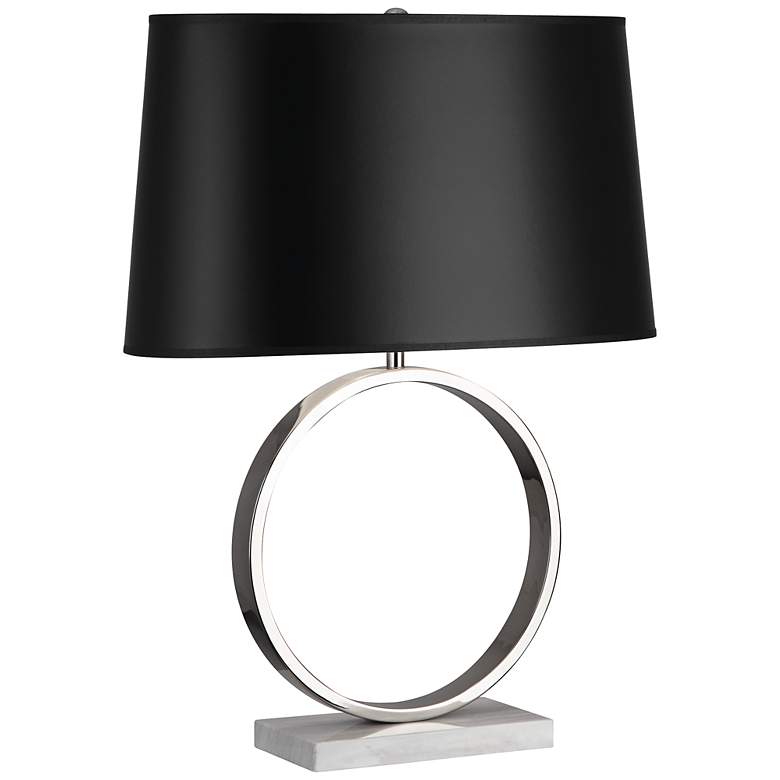 Image 1 Robert Abbey Logan Polished Nickel And Black Table Lamp