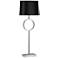 Robert Abbey Logan Table Lamp Polished Nickel Oval Black Shade