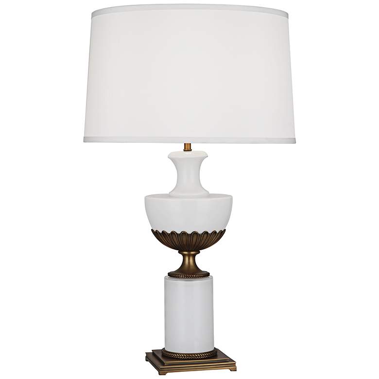 Image 1 Robert Abbey Ludwell White Glass Urn Table Lamp