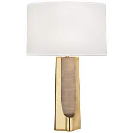 Image2 of Robert Abbey Margeaux 28" Brass Concave Metal Table Lamp
