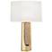Robert Abbey Margeaux 28" Brass Concave Metal Table Lamp