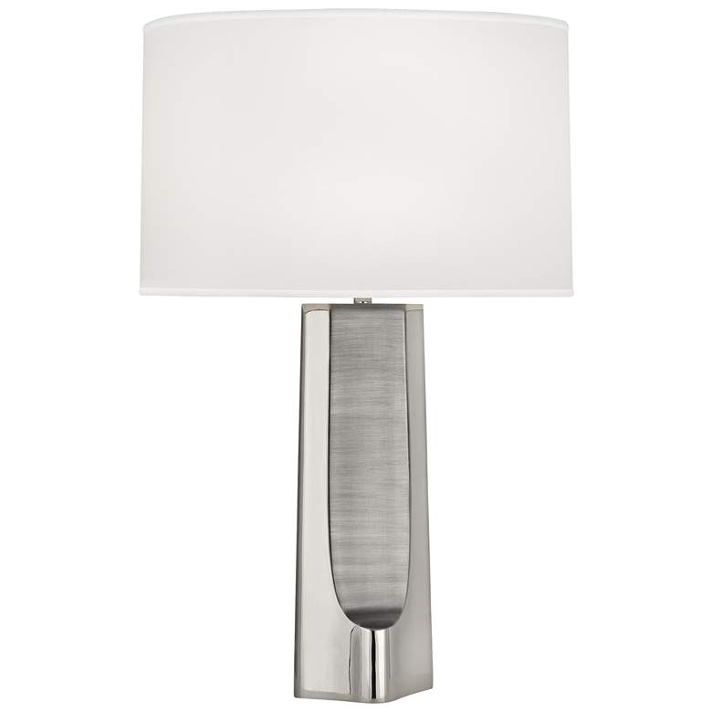 Image 2 Robert Abbey Margeaux 28" Polished Nickel Concave Table Lamp