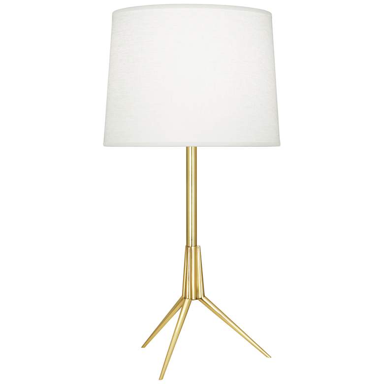 Image 1 Robert Abbey Martin Modern Brass Metal Table Lamp