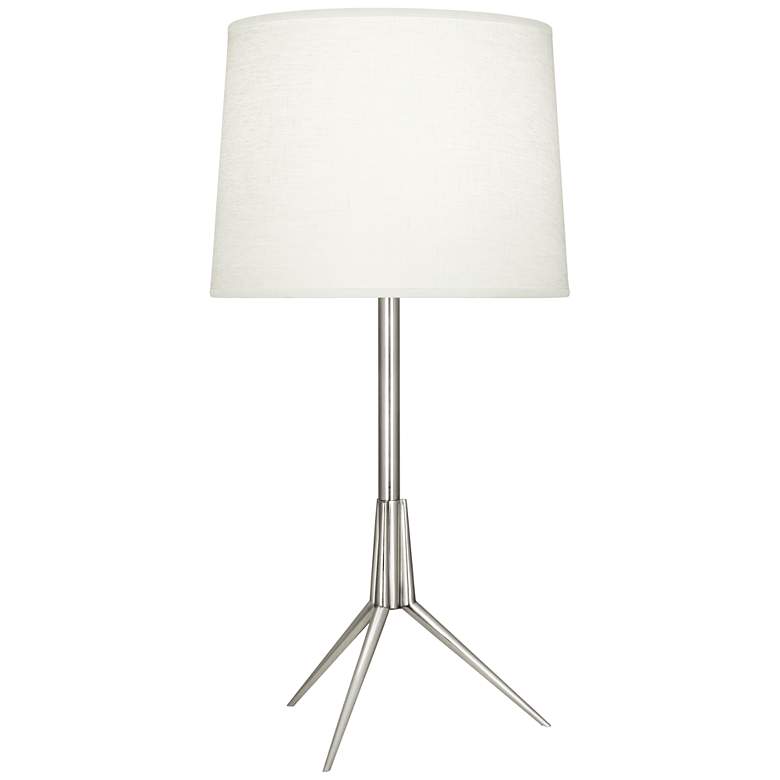 Image 1 Robert Abbey Martin Polished Nickel Metal Table Lamp
