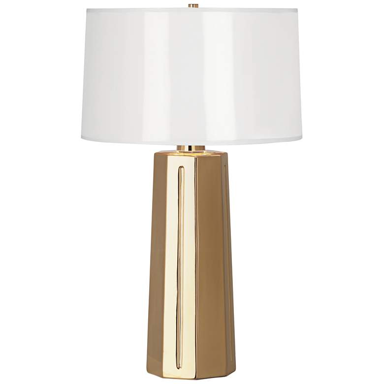 Image 1 Robert Abbey Mason 26 inch Gold Metallic Glaze Ceramic Table Lamp