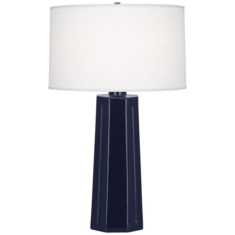 Image 1 Robert Abbey Mason 26" High Midnight Blue Ceramic Table Lamp