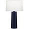 Robert Abbey Mason 26" Matte Midnight Blue Glazed Ceramic Table Lamp