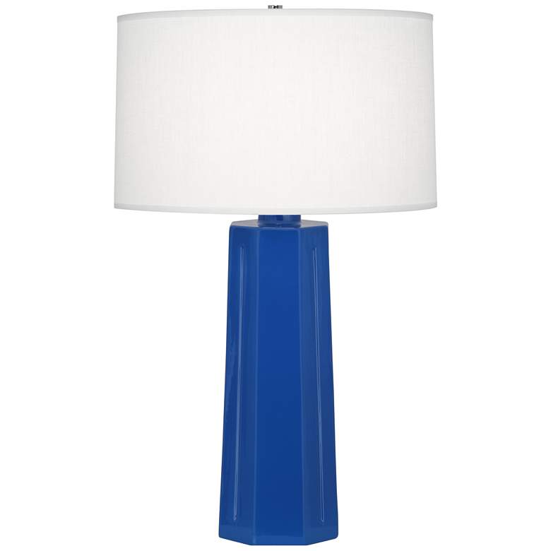 Image 1 Robert Abbey Mason 26" Modern Cobalt Blue Glazed Ceramic Table Lamp