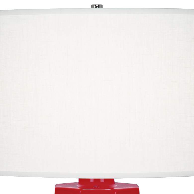 Image 2 Robert Abbey Mason 26" Modern Ruby Red Glazed Ceramic Table Lamp more views