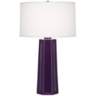 Robert Abbey Mason Amethyst Purple Glazed Ceramic Table Lamp