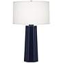Robert Abbey Mason Midnight Blue Ceramic Table Lamp