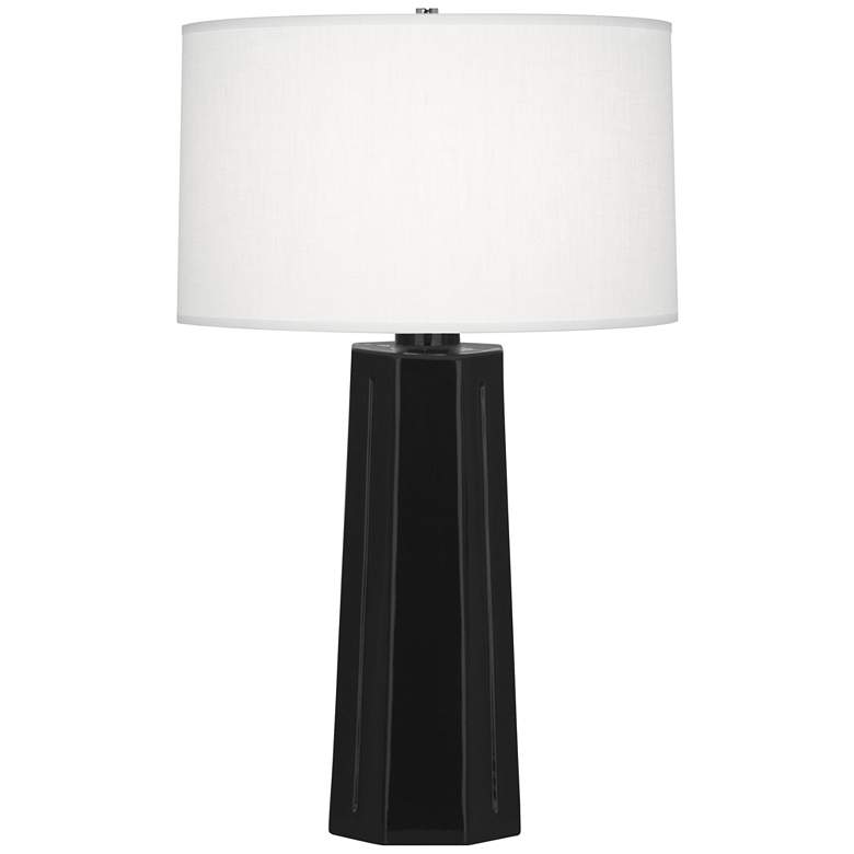 Image 1 Robert Abbey Mason Obsidian Glazed Ceramic Table Lamp