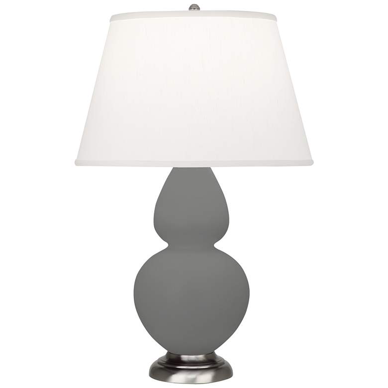 Image 1 Robert Abbey Matte Ash Double Gourd Table Lamp