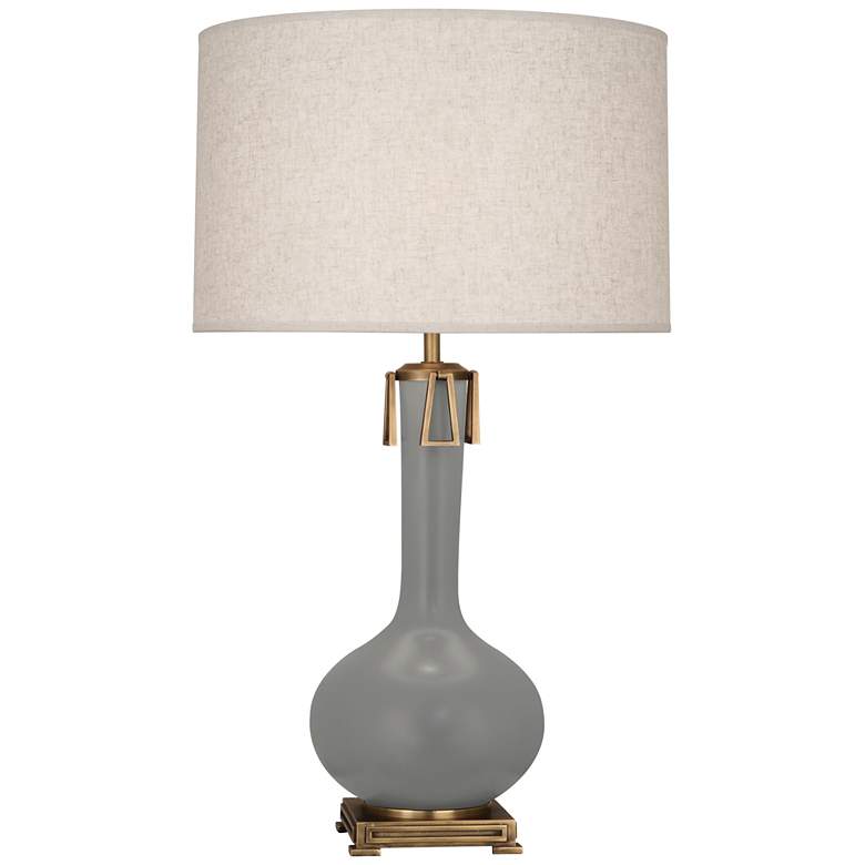 Image 1 Robert Abbey Matte Smoky Taupe Athena Table Lamp