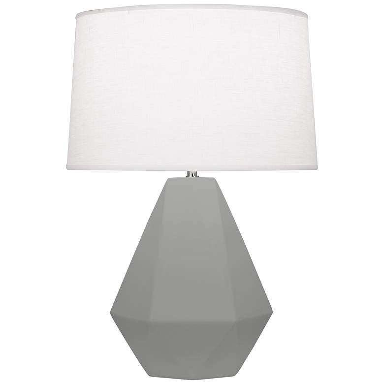Image 1 Robert Abbey Matte Smoky Taupe Delta Table Lamp