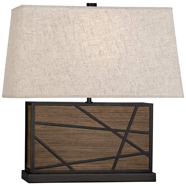 Image 1 Robert Abbey Michael Berman Bond Wide Walnut-Heather Table Lamp