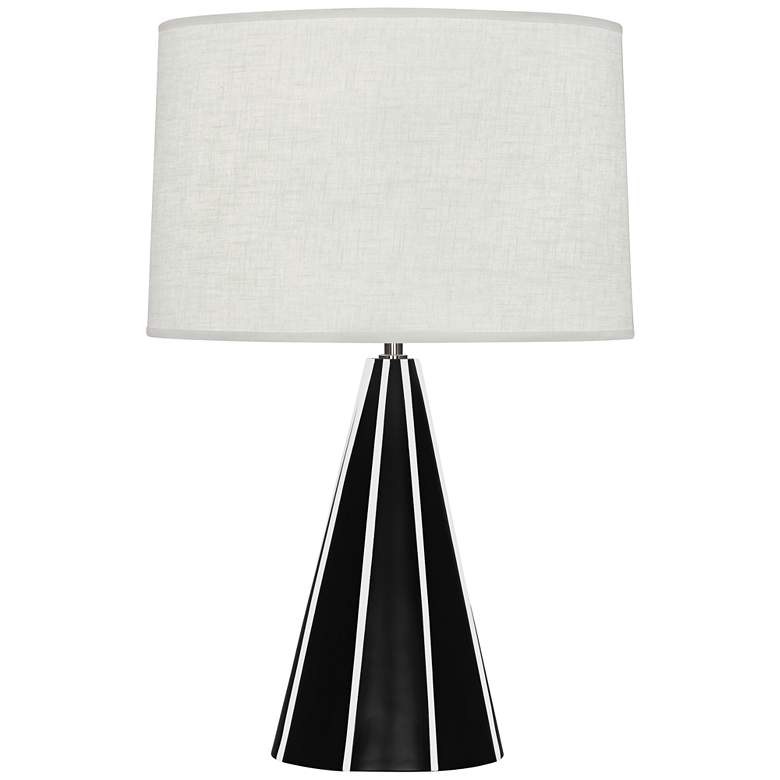 Image 1 Robert Abbey Monique Matte Black and White Table Lamp