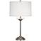 Robert Abbey Monroe Nickel Column Table Lamp