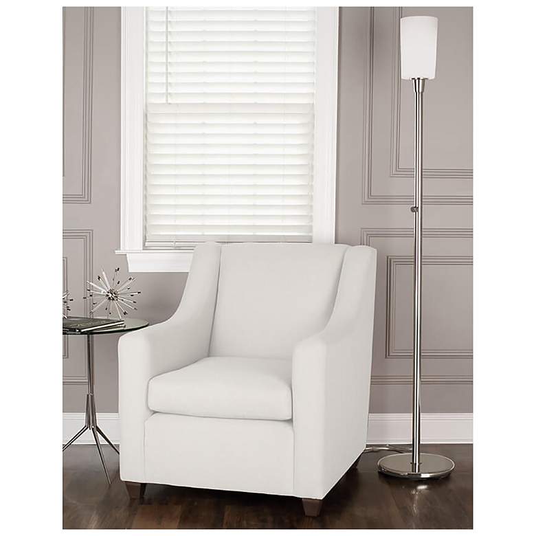 Image 2 Robert Abbey Nina 70 1/2" High Polished Nickel Torchiere Floor Lamp more views