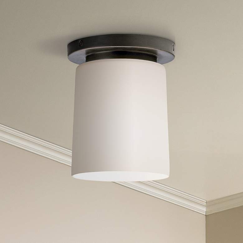 Image 1 Robert Abbey Nina Bronze 6" Wide Flushmount Ceiling Light