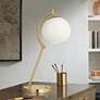 Robert Abbey Nova 23 1/2" Modern Brass Metal Desk Lamp with USB Port