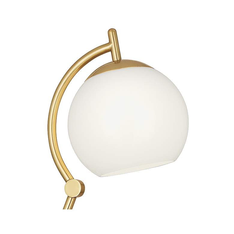Image 3 Robert Abbey Nova 23 1/2" Modern Brass Metal Desk Lamp with USB Port more views