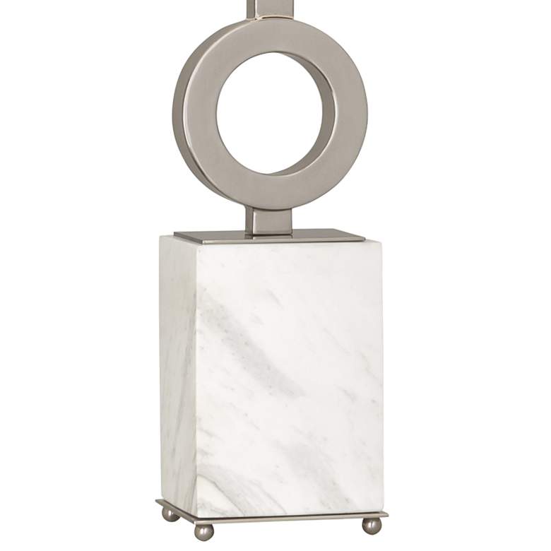 Image 5 Robert Abbey Oculus 28" Black and White Marble Table Lamp more views