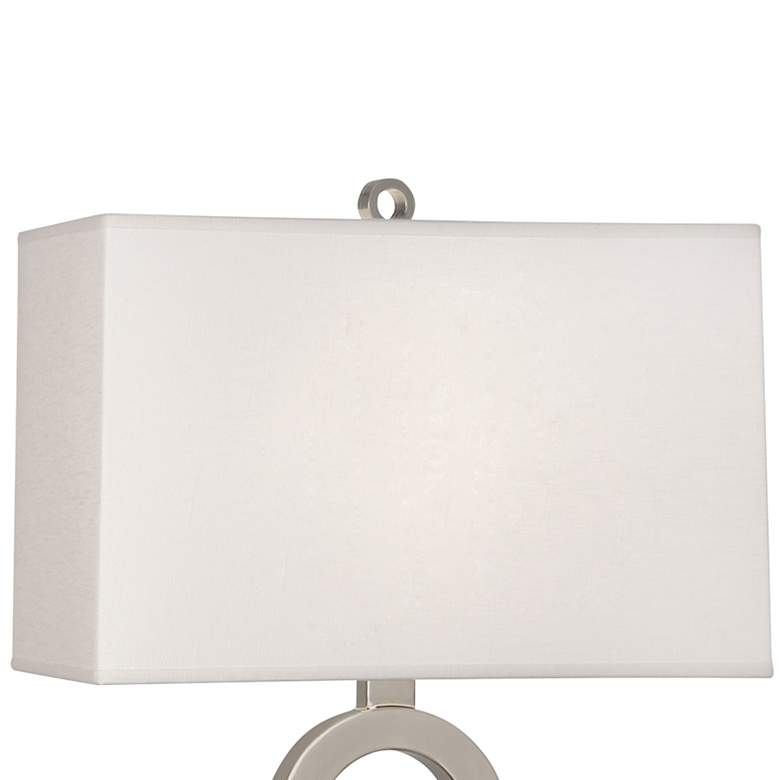 Image 4 Robert Abbey Oculus 28" Silver and White Marble Table Lamp more views