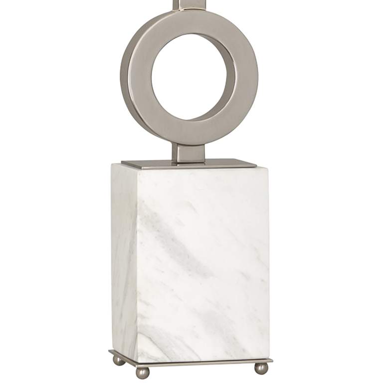 Image 5 Robert Abbey Oculus 28 inch Silver and White Marble Table Lamp more views