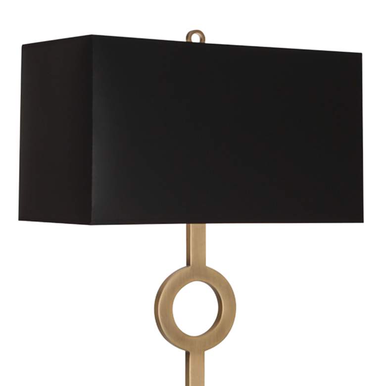 Image 3 Robert Abbey Oculus 62 3/4" Black Shade and Brass Floor Lamp more views