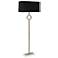 Robert Abbey Oculus 62 3/4" Black Shade Silver Metal Floor Lamp