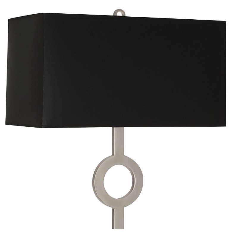Image 2 Robert Abbey Oculus 62 3/4" Black Shade Silver Metal Floor Lamp more views