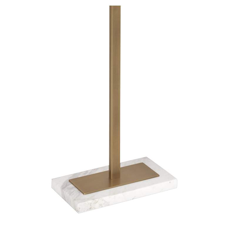 Image 4 Robert Abbey Oculus 62 3/4" Brass Metal Floor Lamp with Oyster Shade more views