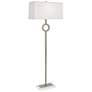 2_Robert Abbey Oculus 62 3/4" Linen Shade and Silver Floor Lamp