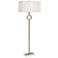 Robert Abbey Oculus 62 3/4" Linen Shade and Silver Floor Lamp