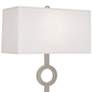 3_Robert Abbey Oculus 62 3/4" Linen Shade and Silver Floor Lamp more views