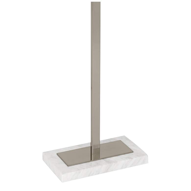 Image 4 Robert Abbey Oculus 62 3/4" Linen Shade and Silver Floor Lamp more views