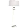 Robert Abbey Oculus Silver Floor Lamp with Oyster Shade