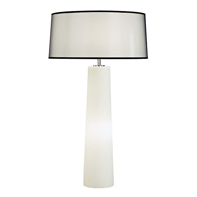 Image 1 Robert Abbey Odelia 34 inch White Glass Night Light Table Lamp