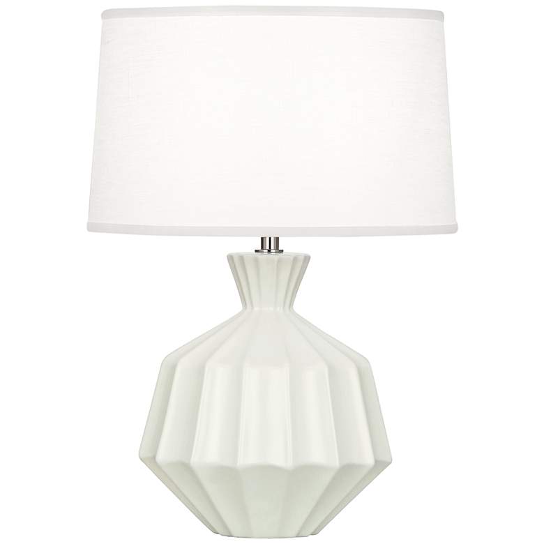 Image 1 Robert Abbey Orion 17 3/4" High Matte Lily White Modern Ceramic Lamp
